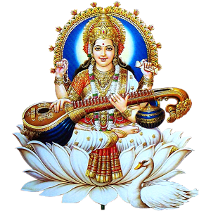 Goddess Saraswati Seatedon Lotus