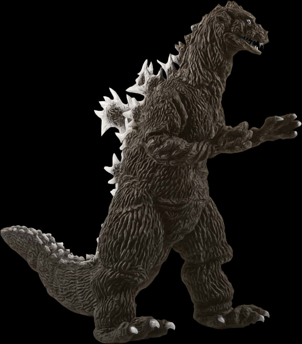 Godzilla Figure Isolated Background PNG with transparent background