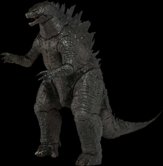 Godzilla Figure Profile PNG with transparent background