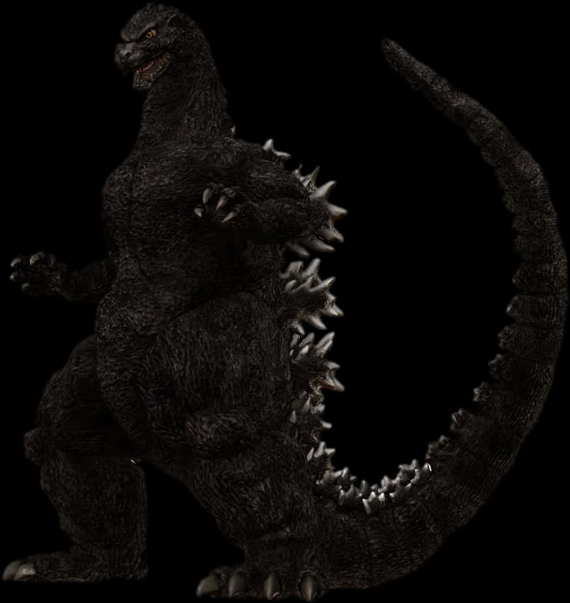 Godzilla Iconic Monster Silhouette PNG with transparent background