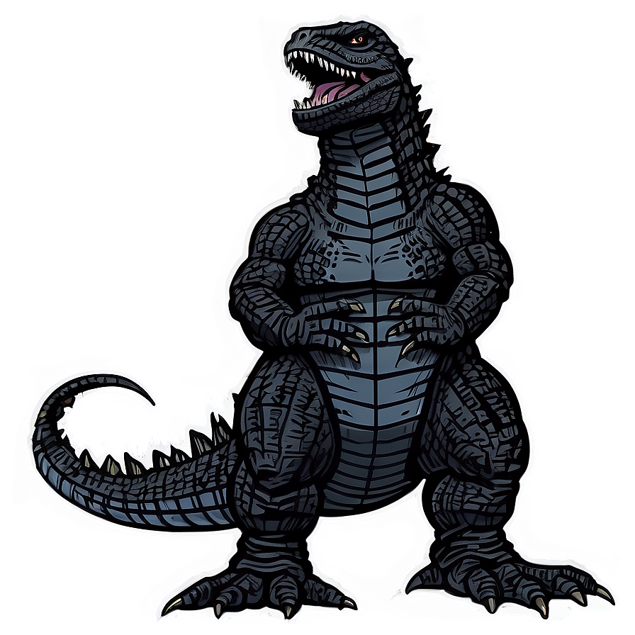 Godzilla Stencil Art Png 84