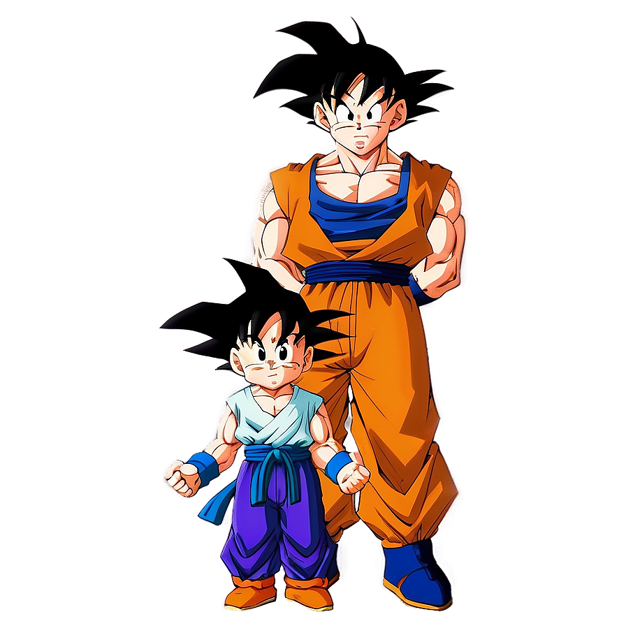 Goku and Gohan Father Son Moment PNG 37 PNG with transparent background