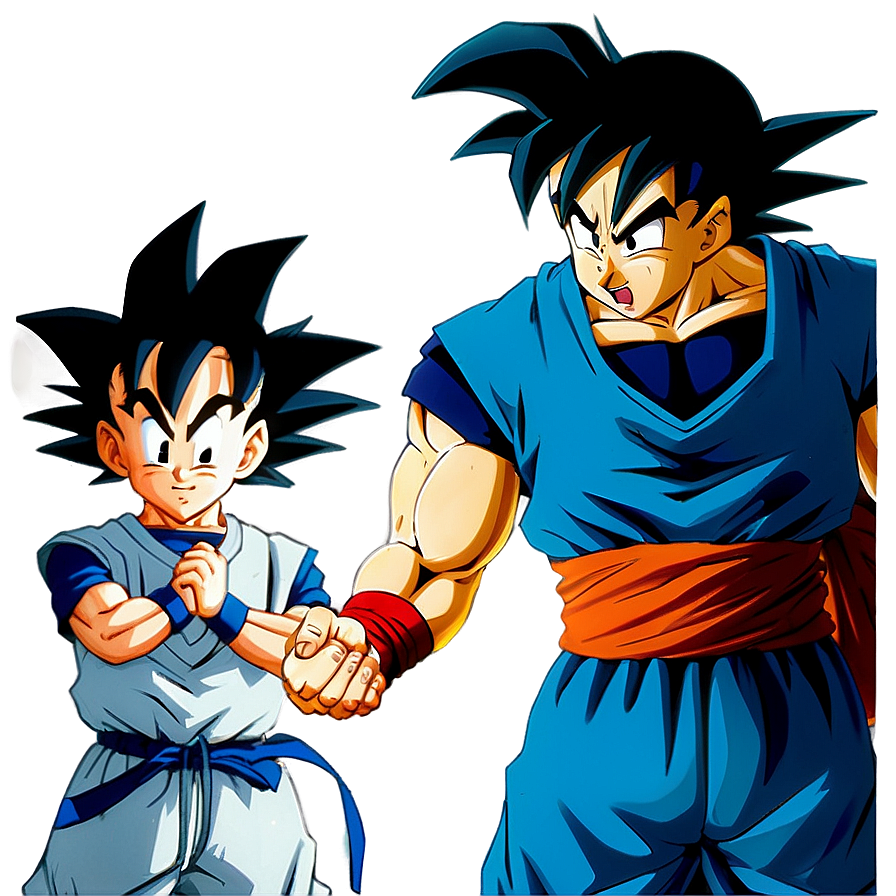 Goku and Gohan Father Son Moment PNG 44 PNG with transparent background