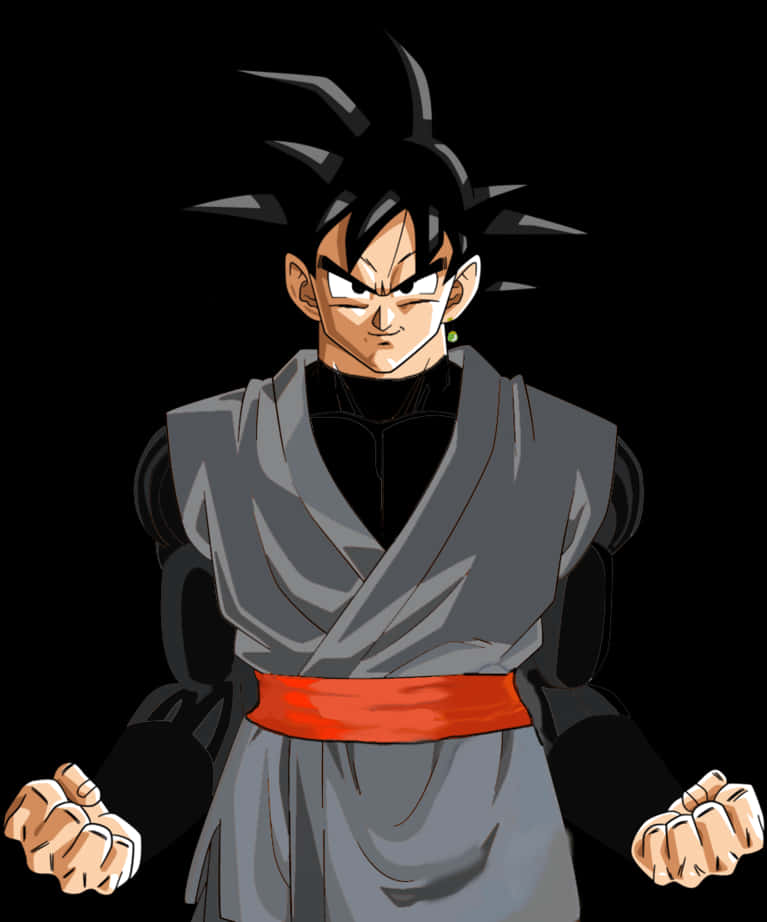 Goku_ Black_ Portrait_ D B Z PNG with transparent background