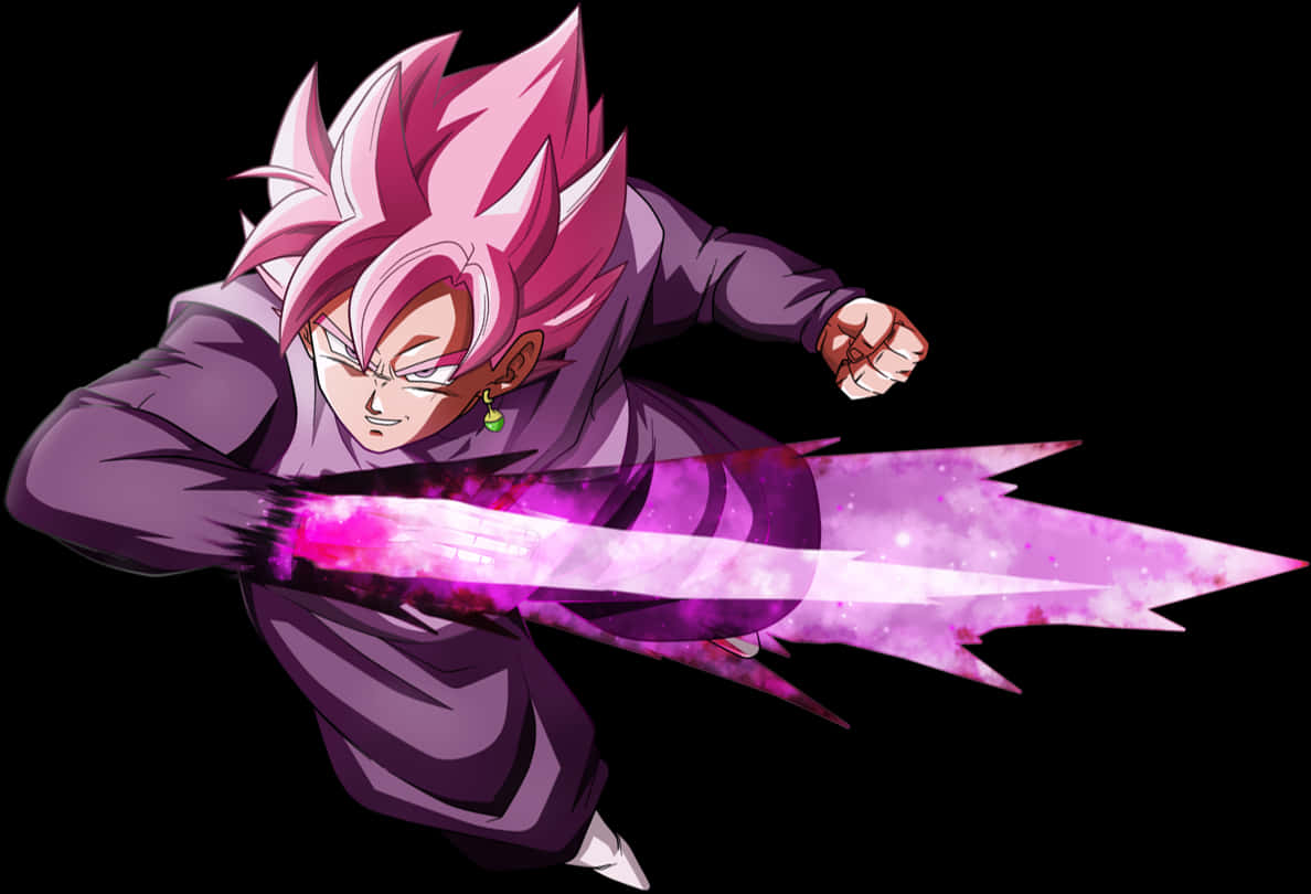 Goku_ Black_ Powerful_ Energy_ Slash PNG with transparent background