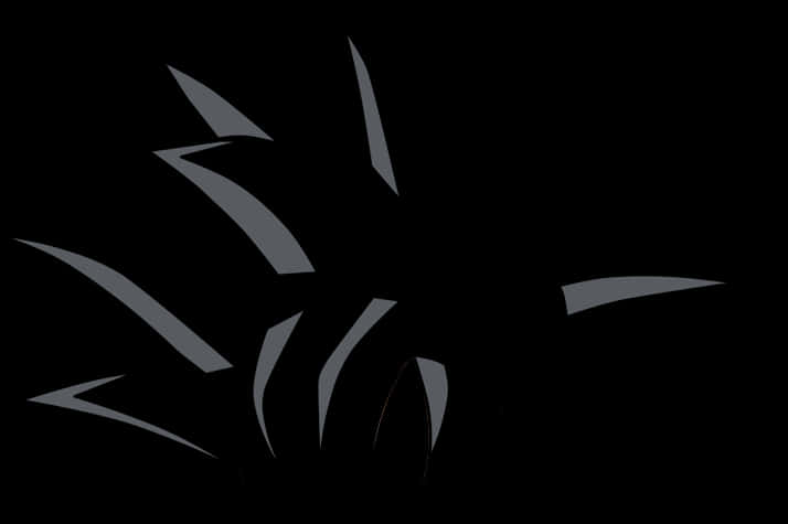 Goku Black Silhouette Dark Background PNG with transparent background