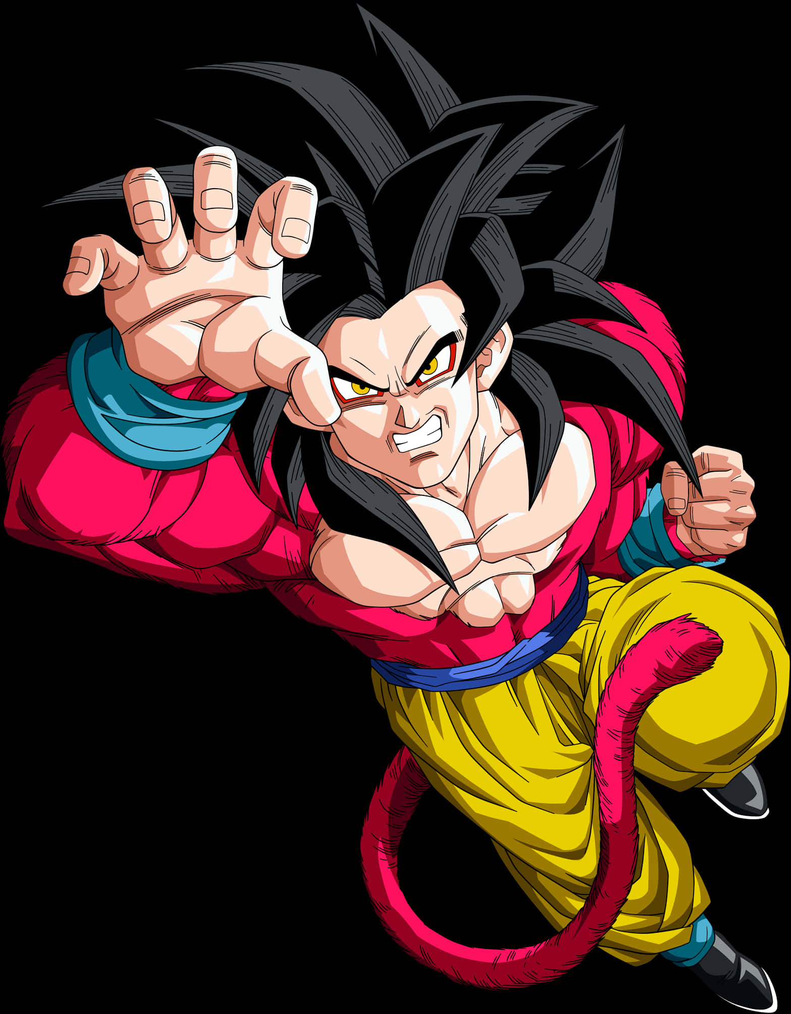 Goku Clipart Wikia - Dragon Ball Z Goku Ssj4, HD Png Download PNG with transparent background