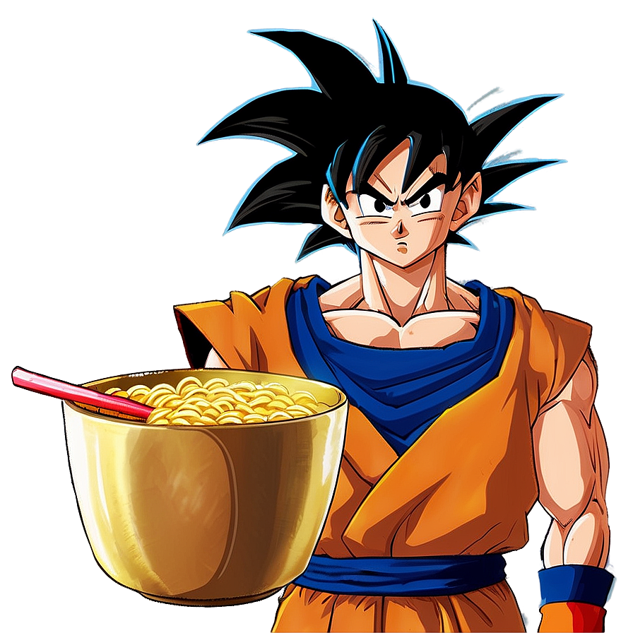 Goku Eating Ramen PNG haf97 PNG with transparent background
