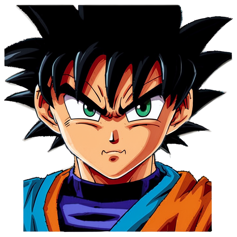 Goku Face Close Up PNG 04292024 PNG with transparent background