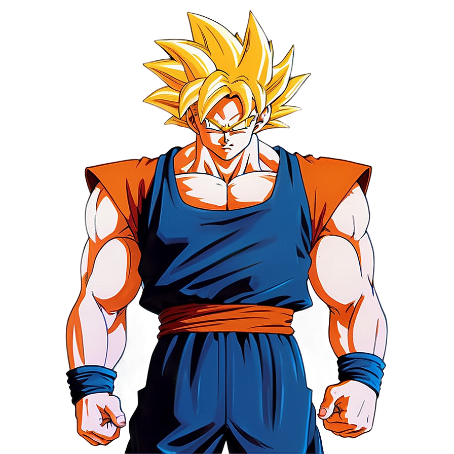 Goku First Super Saiyan Transformation PNG fyw PNG with transparent background
