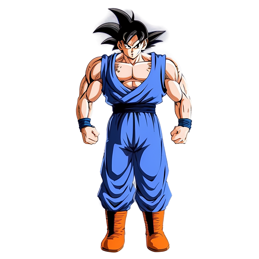 Goku Muscular Stance Png 40