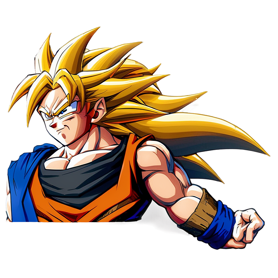 Goku Ssj3 Determined Face Png Col