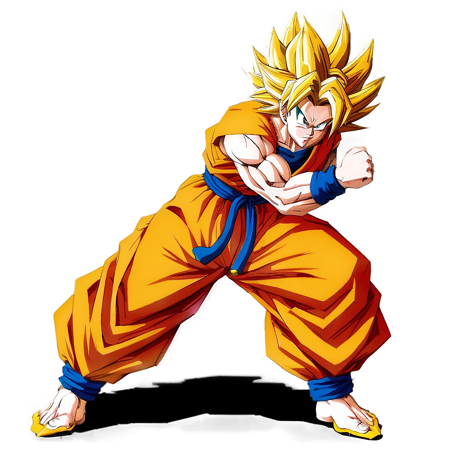 Goku Ssj3 In A Powerful Stance Png Iye96