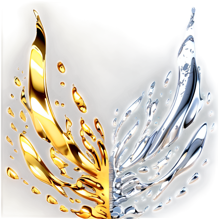 Gold And Silver Splash Mix Png Aca