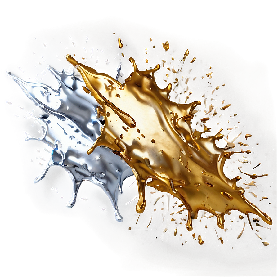 Gold And Silver Splash Mix Png Sbn17