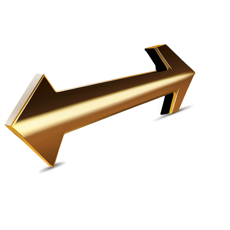 Gold Arrow Direction Sign Png 82