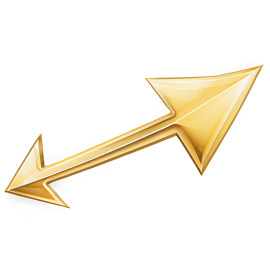 Gold Arrow Pointer Png Gpj95