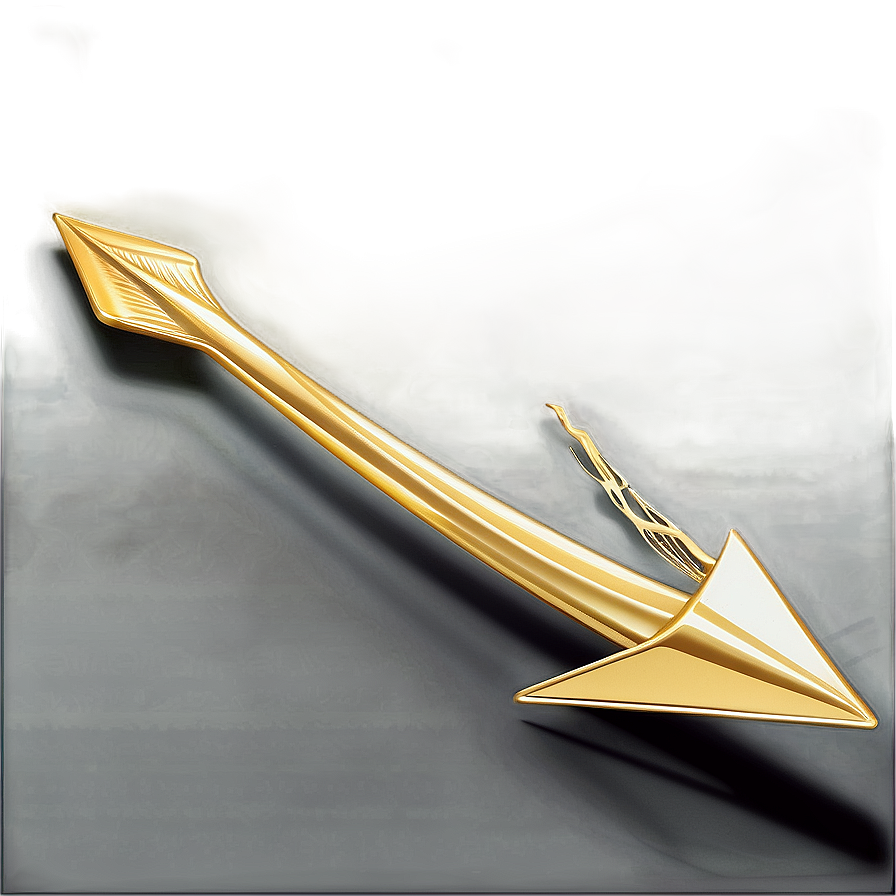 Gold Arrow With Shadow Effect Png 06212024