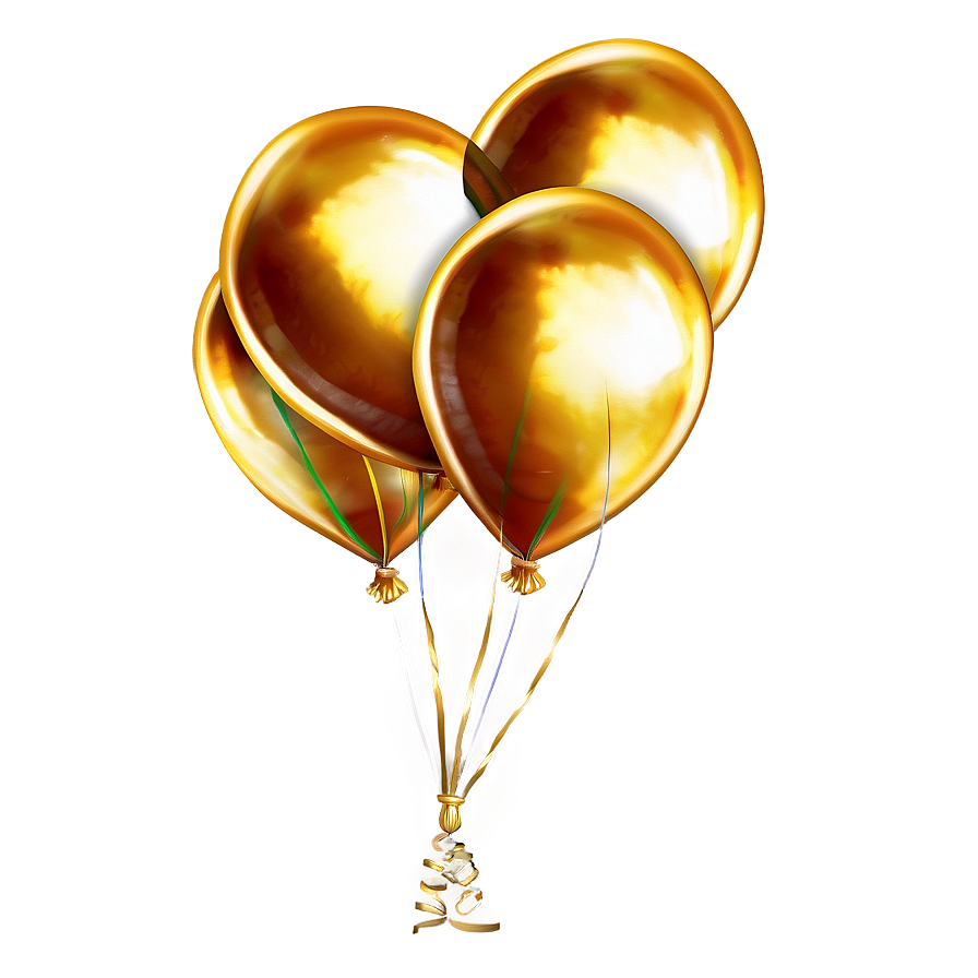 Gold Balloon Bundle Png Fpv13