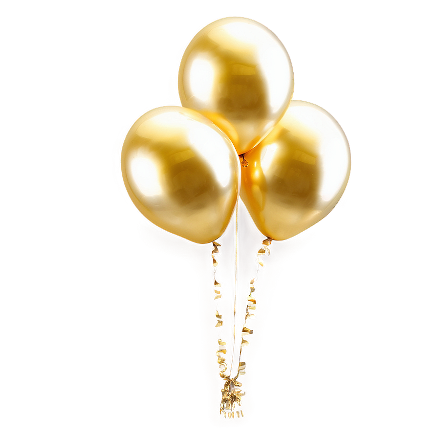 Gold Balloon Set Png 06212024