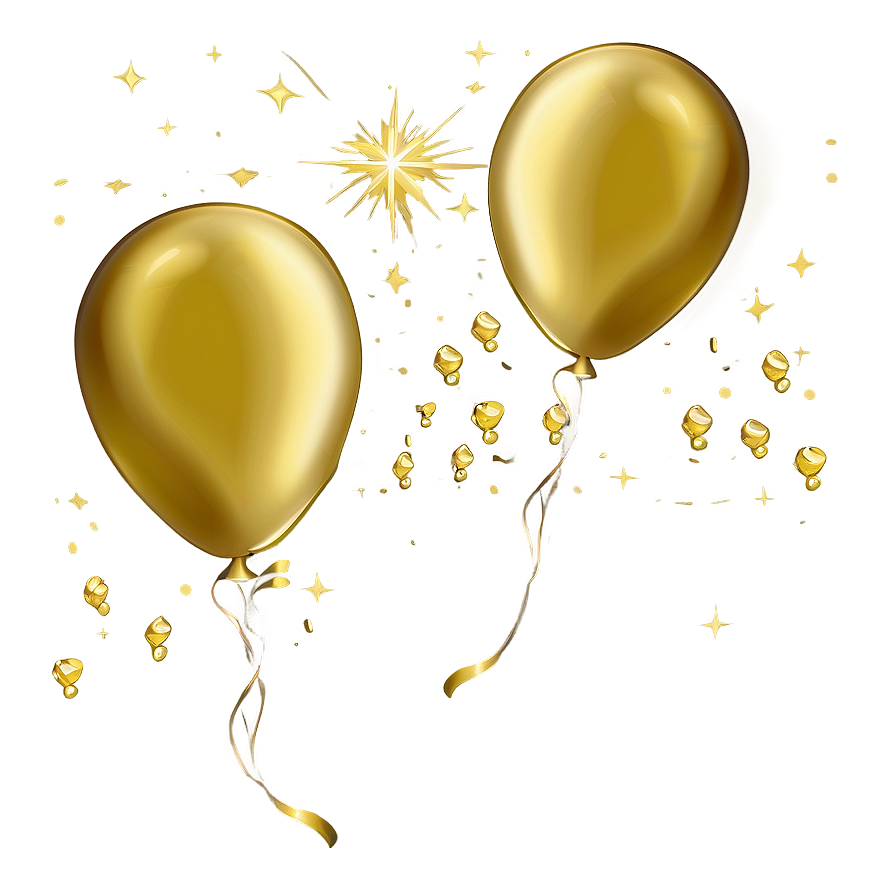 Gold Balloons Clipart Png Uqq80