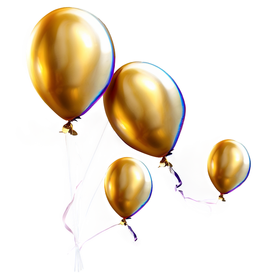 Gold Balloons PNG 56 PNG image with a transparent background, free high-resolution download