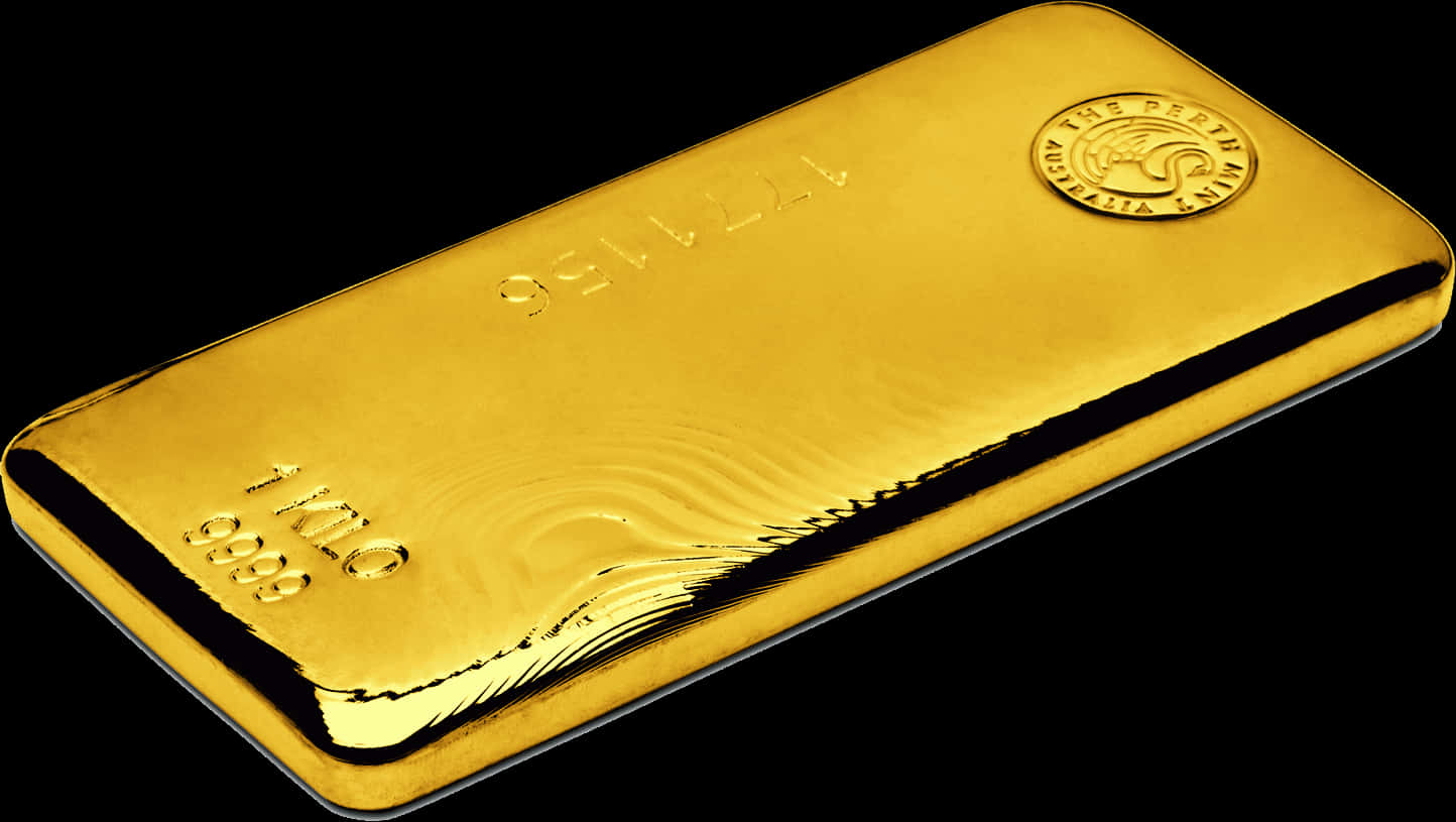 Gold Bar9999 Fine Purity PNG with transparent background