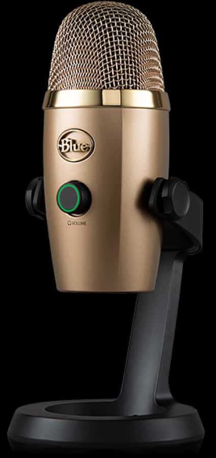 Gold Blue U S B Microphone