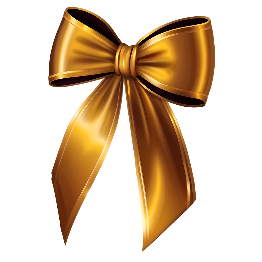 Gold Bow For Celebration Png 2