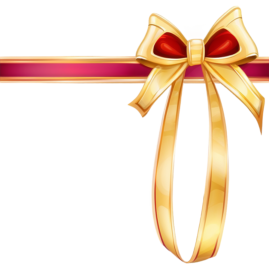 Gold Bow Ribbon PNG 85 PNG with transparent background