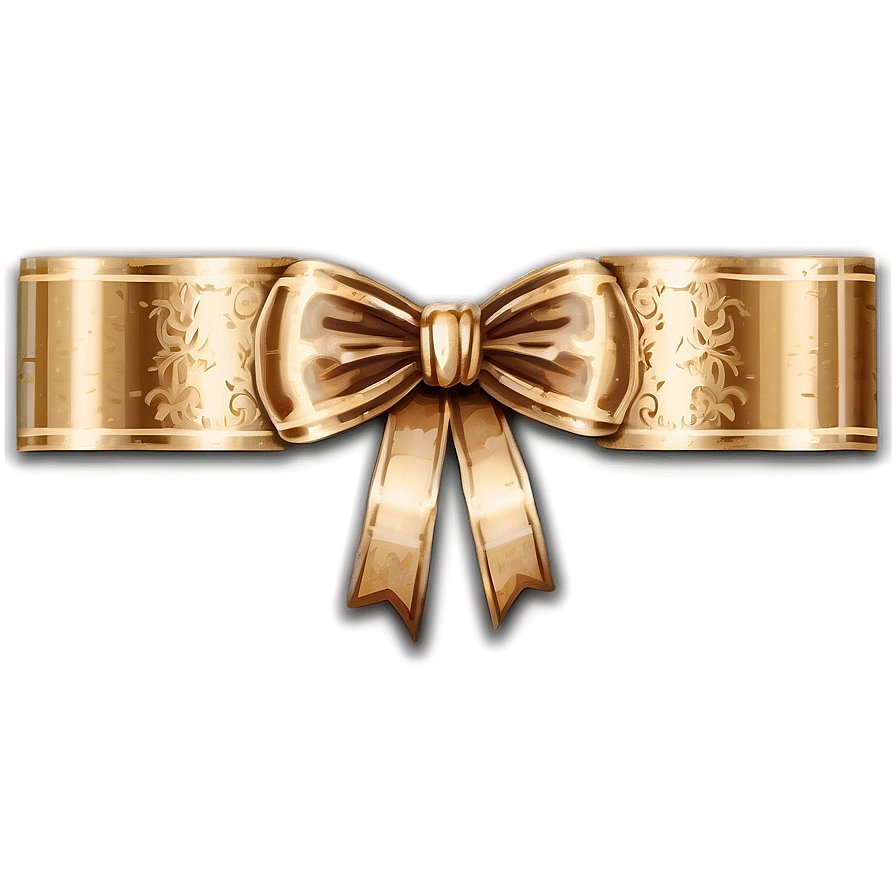 Gold Bow Ribbon PNG itl PNG with transparent background