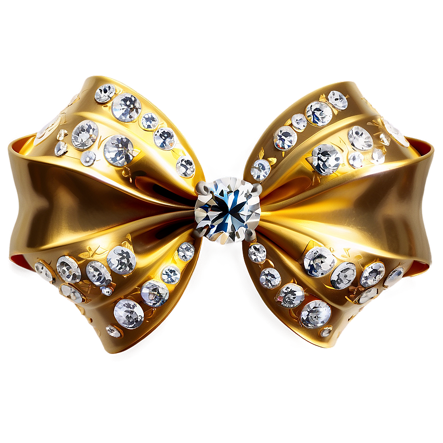 Gold Bow With Diamonds Png Jxi16