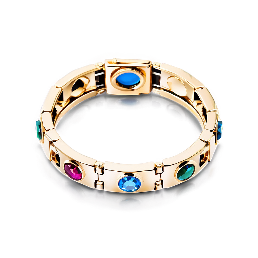 Gold Bracelet With Birthstones Png Kfl