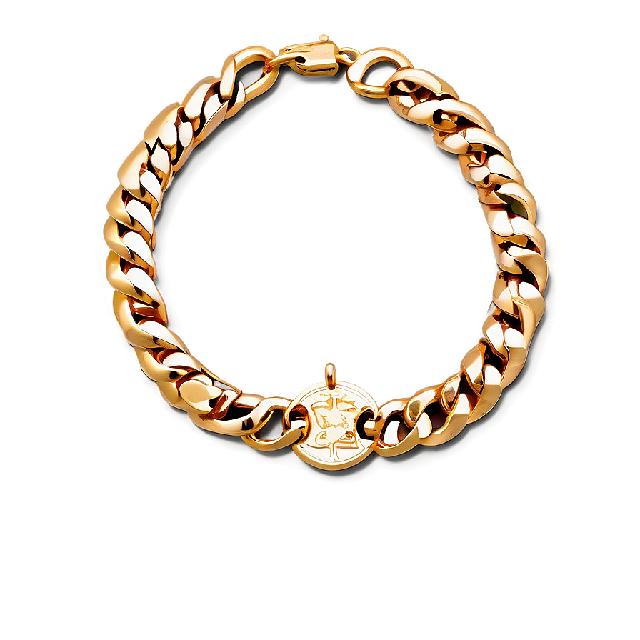 Gold Bracelet With Charms Png Mxe11