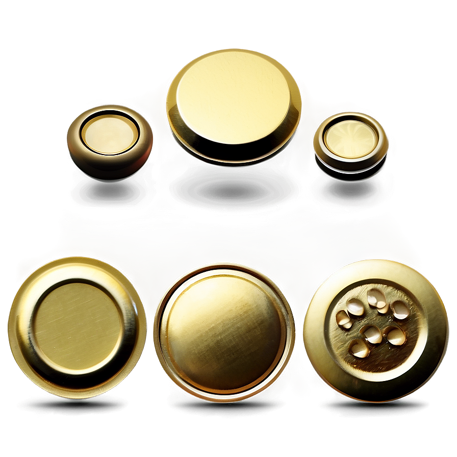 Gold Button Collection Png Ica