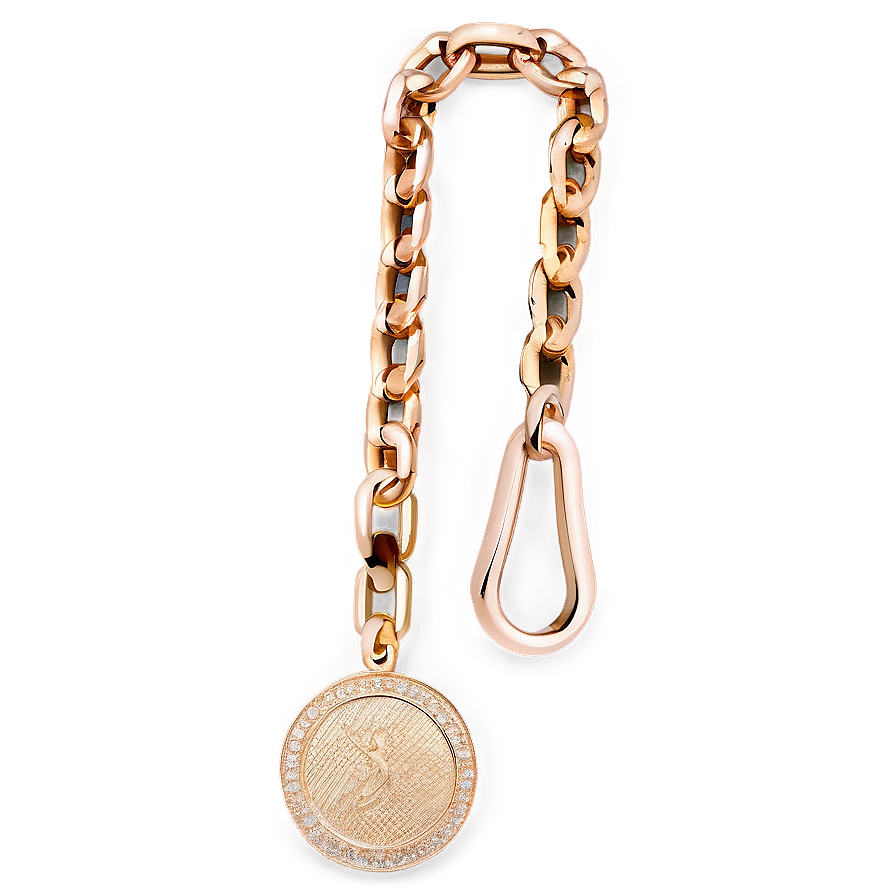 Gold Chain With Charm Png Qes57