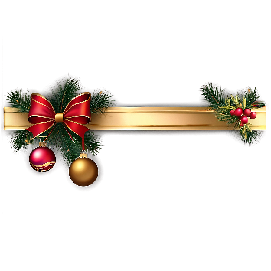 Gold Christmas Border Png 05252024