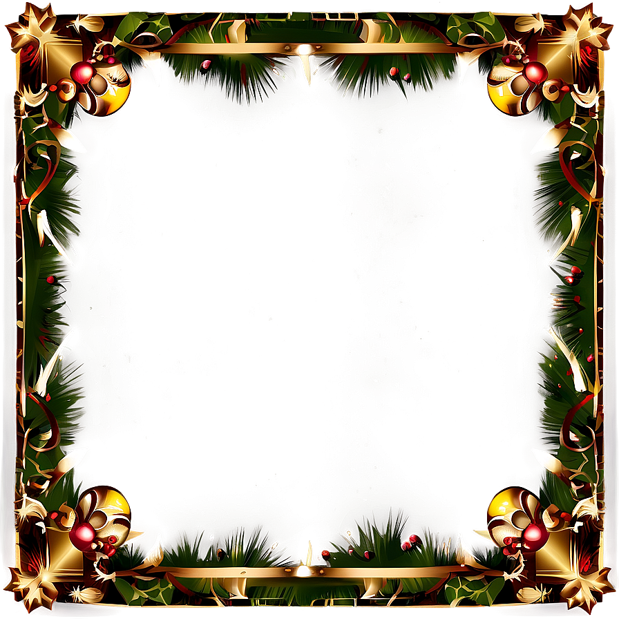 Gold Christmas Border Png Yxg16