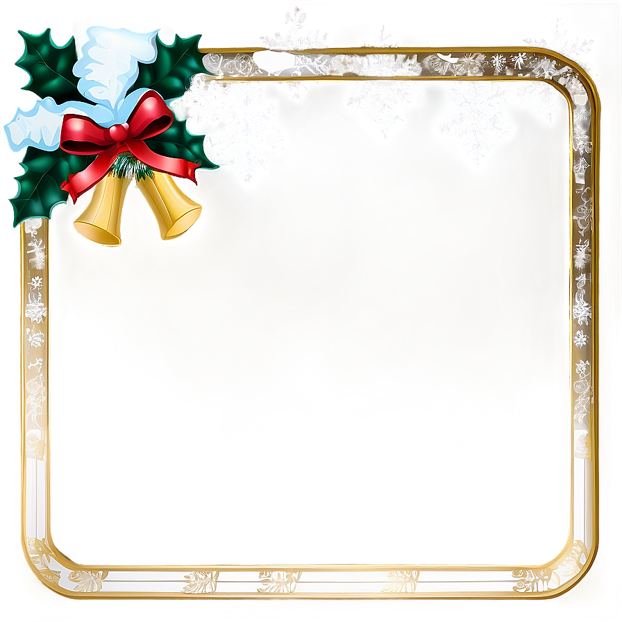 Gold Christmas Frame Png Prg