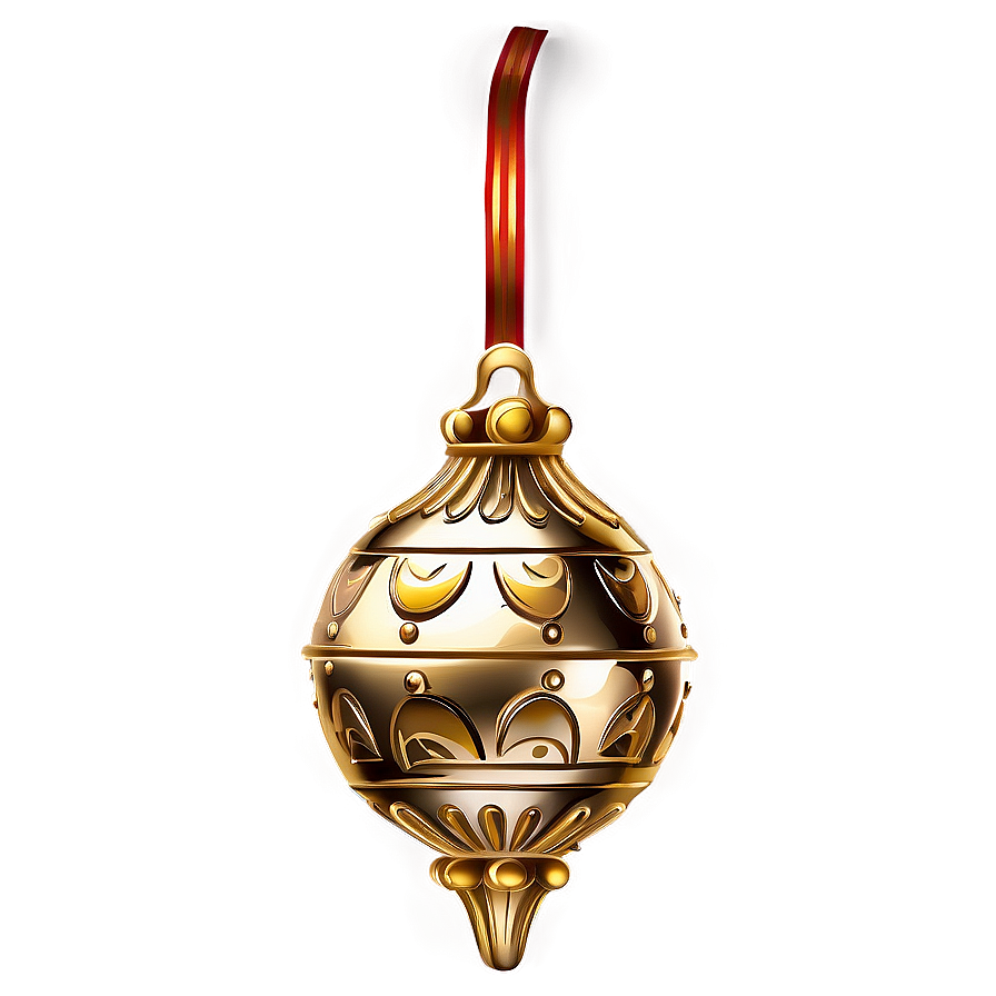 Gold Christmas Ornaments Png 71