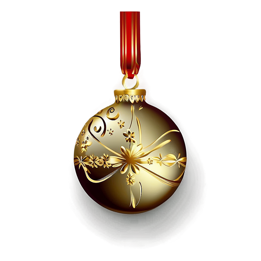 Gold Christmas Ornaments Png Awt