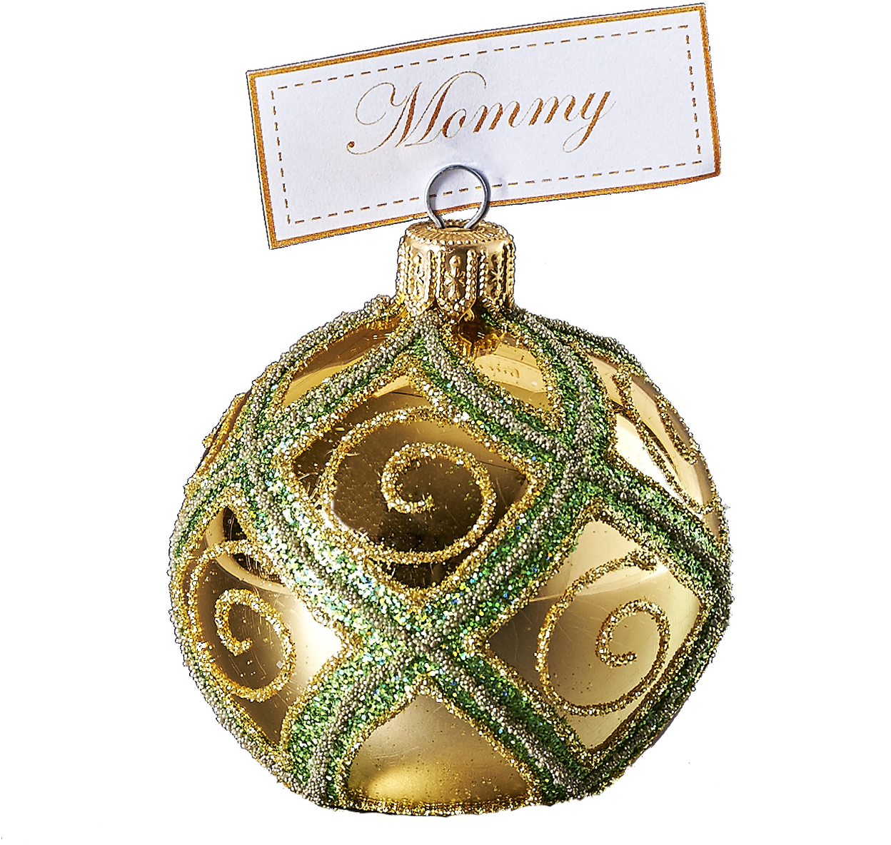 Gold Christmas Ornamentwith Mommy Tag