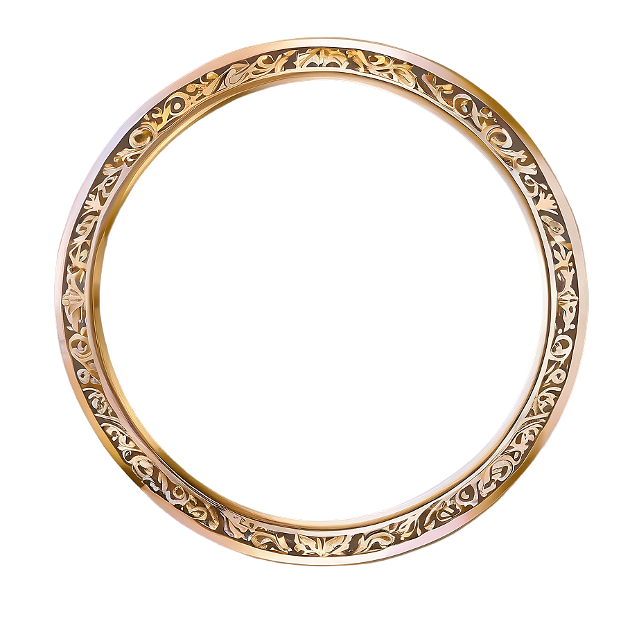 Gold Circle Border For Monograms Png 06262024