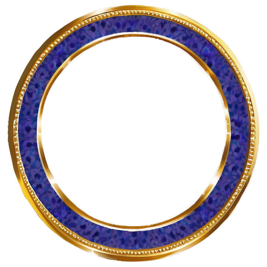 Gold Circle Frame Design Png 06262024