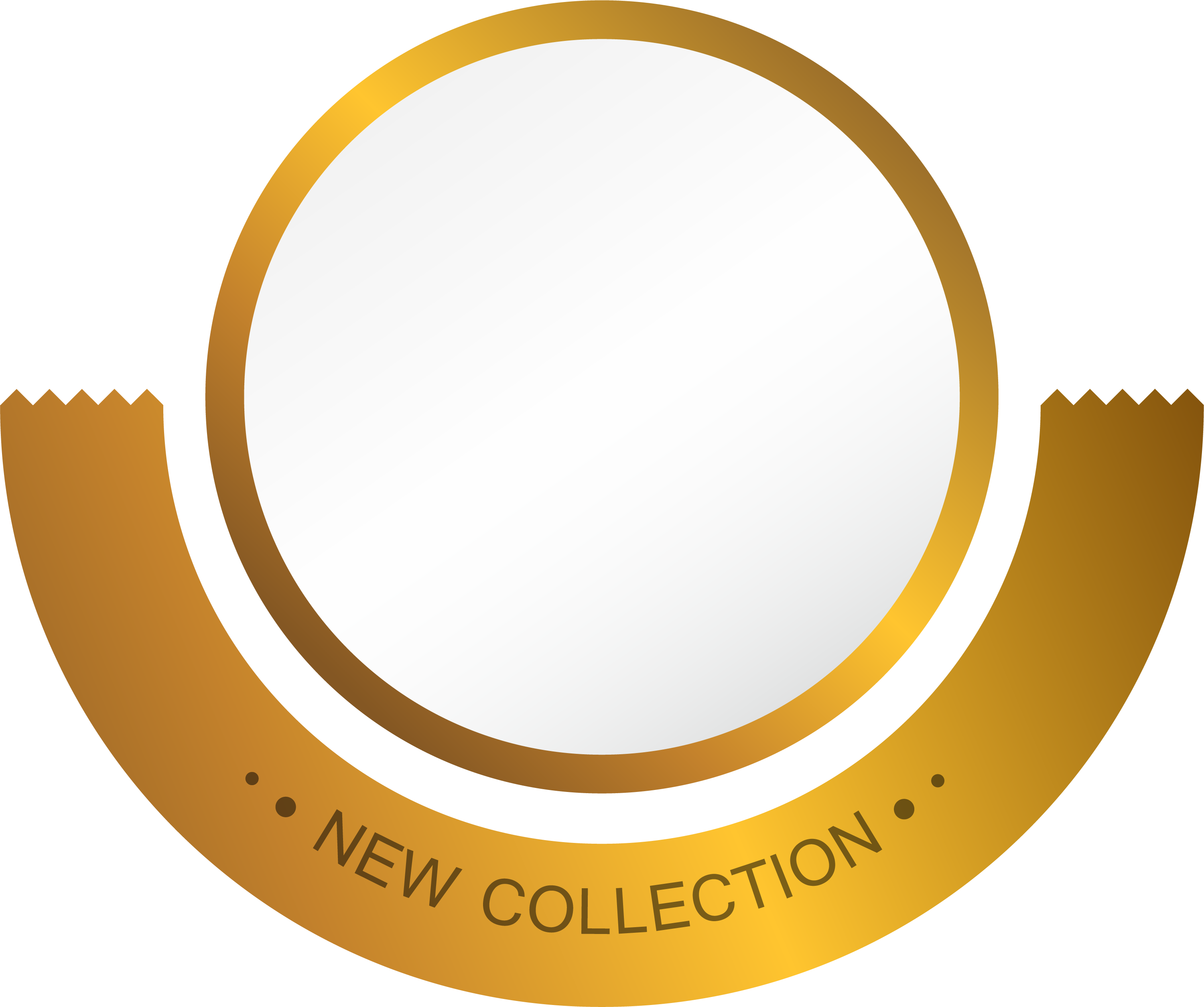 Gold Circle New Collection Badge