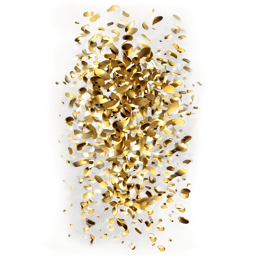 Gold Confetti Cascade Png 05252024