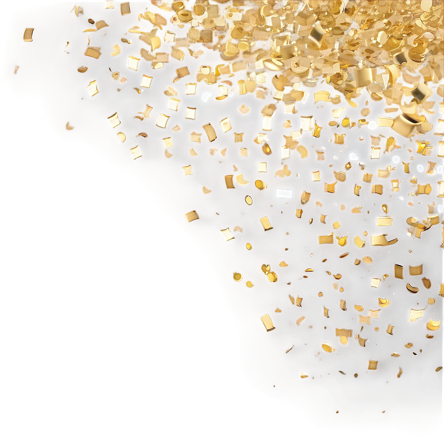 Gold Confetti Festivities Png Nus44