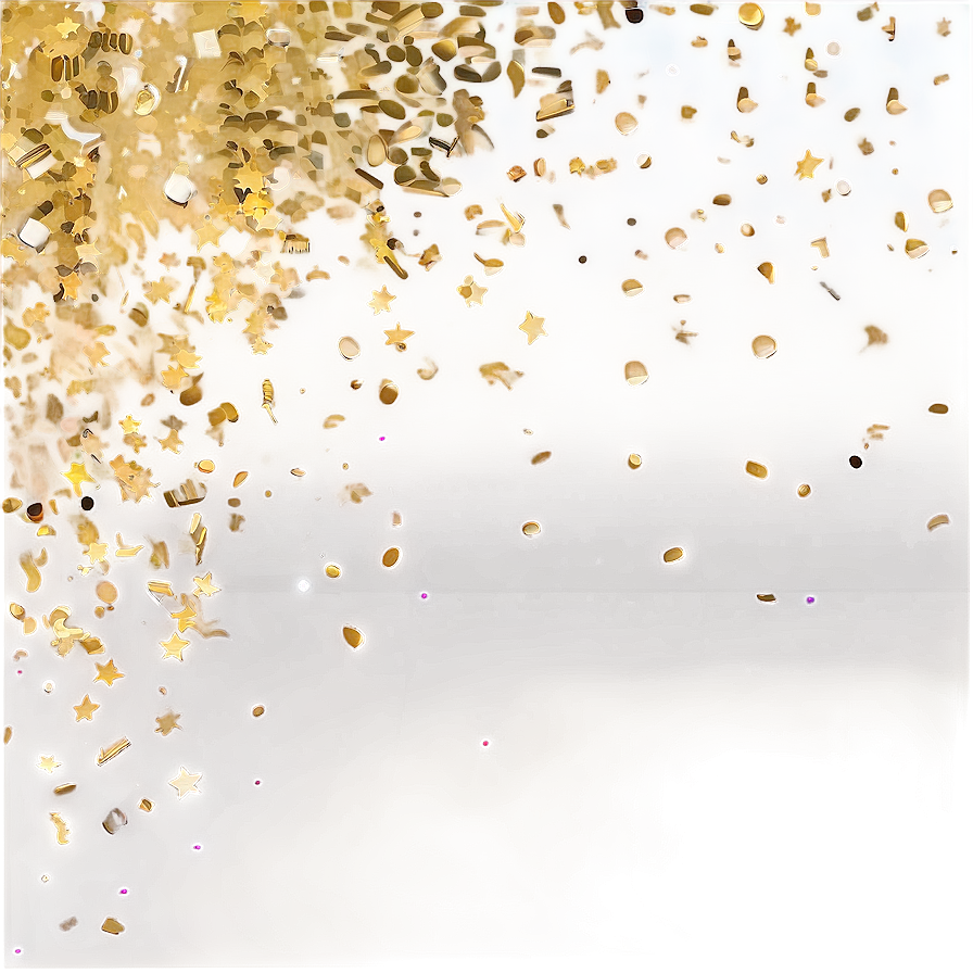 Gold Confetti Fete Png Nqb