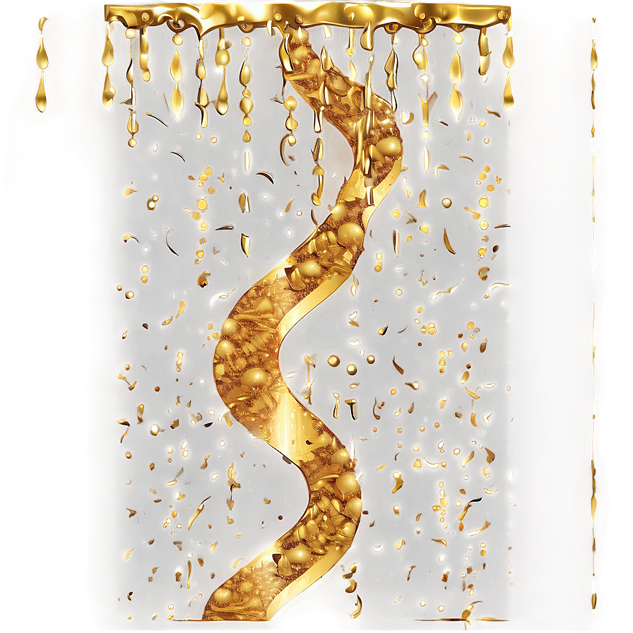 Gold Confetti Shower Png Haa