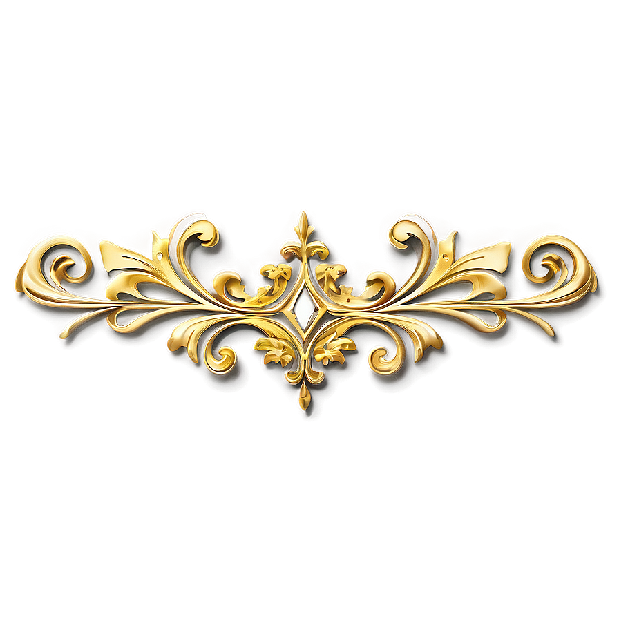 Gold Decorative Line Png 99